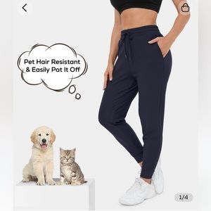 halara pet hair resistant high wasted drawstring side pocket 7/8 joggers